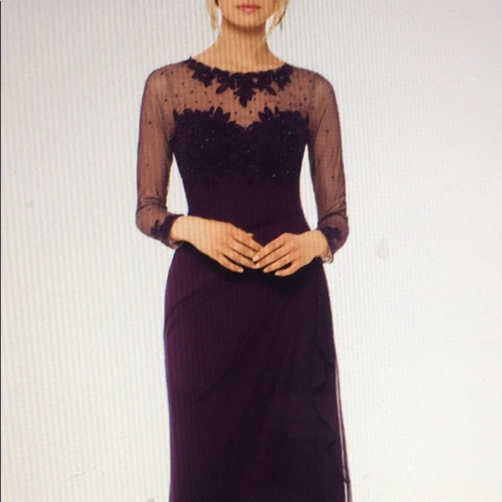 Escape Embellished Gown - plum color